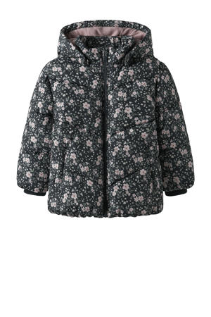 gewatteerde jas donkerblauw