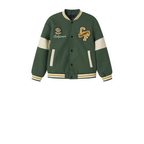 NAME IT KIDS bomberjack winter donkergroen Jas Jongens Polyester Ronde hals - maat 116 afbeelding