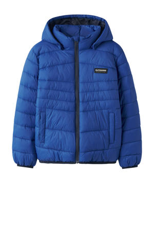 gewatteerde jas blauw