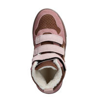 thumbnail: Veja Small V-10 Mid gevoerde suède sneakers aubergine/roze