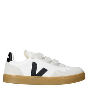 Small V-90 leren sneakers wit/blauw