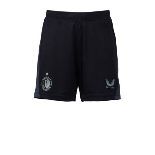 Castore Junior Feyenoord voetbalshort Uit Sportbroek Zwart Jongens/Meisjes Polyester - maat 128 afbeelding