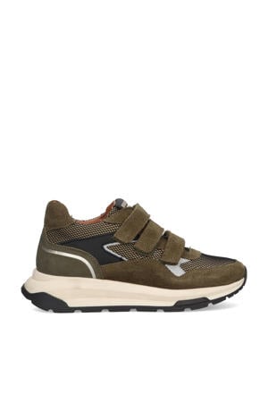 Fygo Flash suède sneakers kakigroen