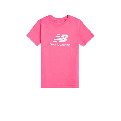 New Balance T-shirt Jersey roze Meisjes Katoen Ronde hals Effen - maat 164 afbeelding