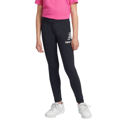 New Balance sportlegging Stacked zwart Broek Meisjes Katoen Effen - maat 140-146 afbeelding