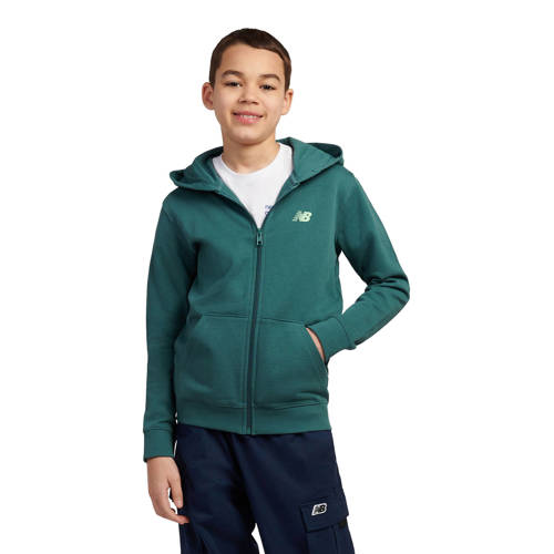 New Balance fleecevest Illustrated grijsblauw Sweater Effen - maat 128-134 afbeelding