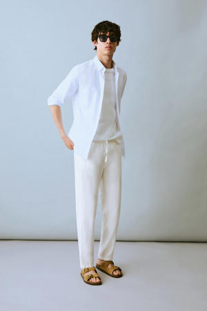 linnen casual broek ecru