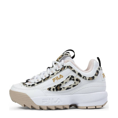 Fila DISRUPTOR sneakers wit/zwart/camel Jongens/Meisjes Imitatieleer Dierenprint - maat 29 afbeelding