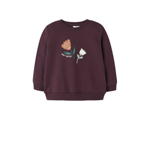 NAME IT BABY sweater paars Printopdruk - maat 50 | Sweater van NAME IT afbeelding
