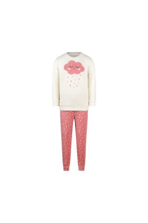 pyjama ecru/roze