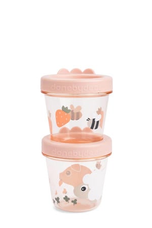 Babyvoedselcontainer 2-pack Tiny farm - Roze