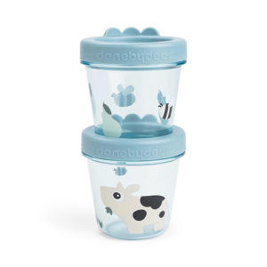 Babyvoedselcontainer 2-pack Tiny farm - Blauw