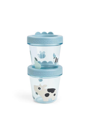 Babyvoedselcontainer 2-pack Tiny farm - Blauw