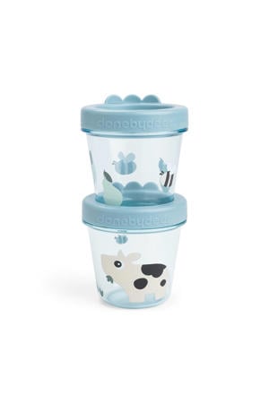 Babyvoedselcontainer 2-pack Tiny farm - Blauw