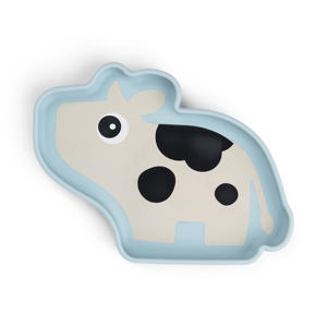 Siliconen Stick&Stay bord Dotti - Blauw
