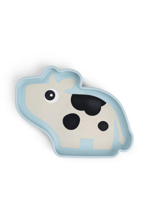 Siliconen Stick&Stay bord Dotti - Blauw