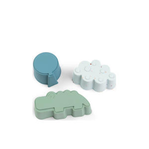 Siliconen vormen 3 stuks Happy clouds - Blauw