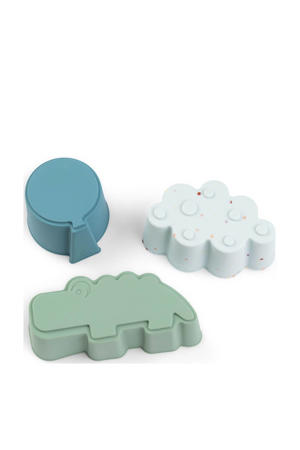 Siliconen vormen 3 stuks Happy clouds - Blauw