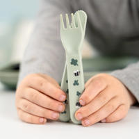 thumbnail: Done by Deer Foodie dinerset met zuignap Tiny farm - Groen