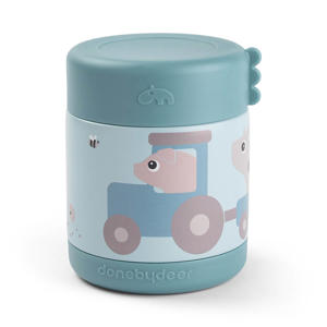 Thermo voedselcontainer Tiny farm - Blauw 300 ML