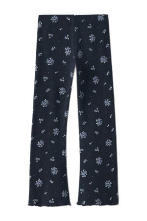 flared legging donkerblauw