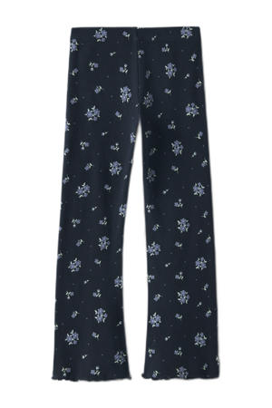 flared legging donkerblauw