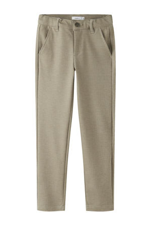 slim casual broek zand