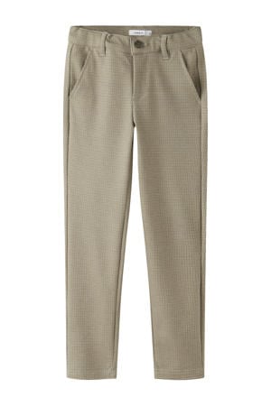 slim casual broek zand