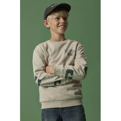NAME IT KIDS sweater zand Beige Backprint - maat 158/164 afbeelding