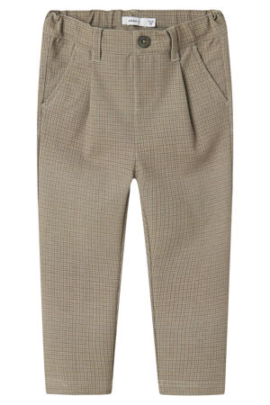 slim casual broek zand