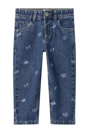 waist tapered jeans medium blue denim