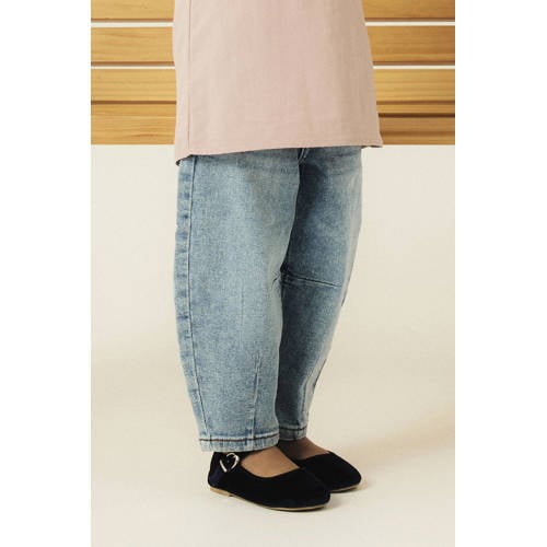NAME IT MINI baggy jeans medium blue denim Blauw Meisjes Stretchdenim Effen - maat 110 afbeelding