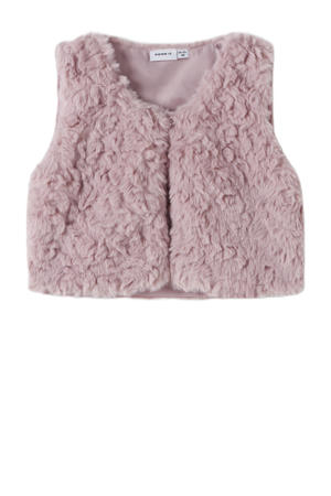 imitatiebonten gilet lila
