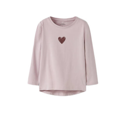 NAME IT MINI longsleeve lila Paars Meisjes Katoen Ronde hals Printopdruk - maat 92 afbeelding