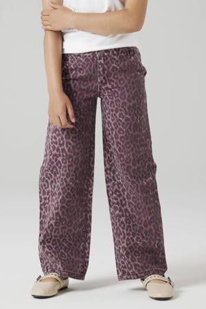 wide leg casual broek donkerrood