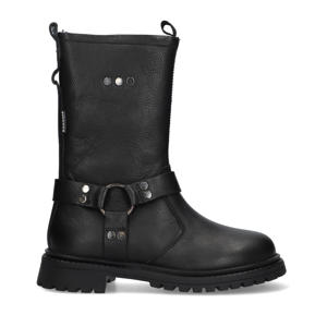 Mave Miles leren bikerboots zwart