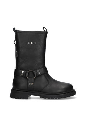 Mave Miles leren bikerboots zwart
