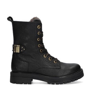 Leah Leap gevoerde leren veterboots zwart