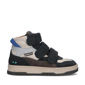 Benjamin Baas leren sneakers donkerblauw