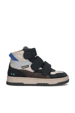 Benjamin Baas leren sneakers donkerblauw