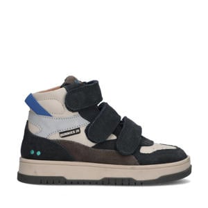 Benjamin Baas leren sneakers donkerblauw