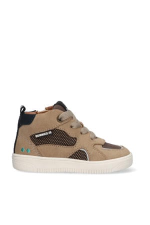 Moos Mellow leren sneakers taupe