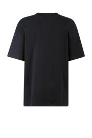 thumbnail: Zwarte jongens Shoeby T-shirt van katoen met effen, korte mouwen en ronde hals