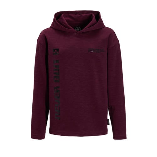 Me & My Monkey longsleeve met capuchon Kyle bordauxrood Printopdruk - maat 122/128 afbeelding