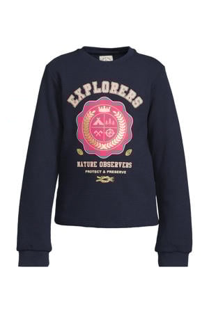 waffle longsleeve Isabella donkerblauw