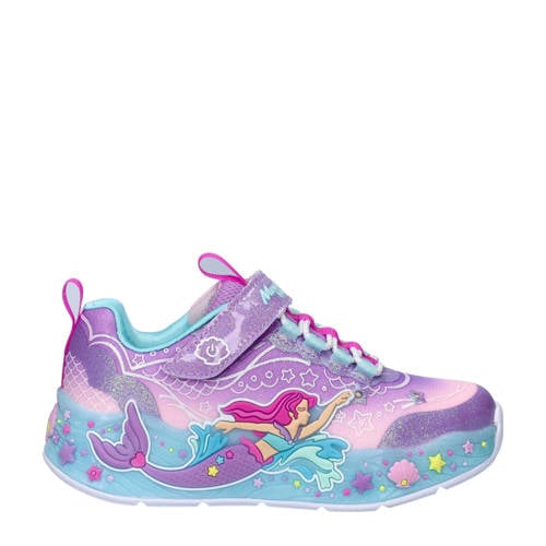 Skechers S Lights Mermaid Dreams sneakers met lichtjes lila Paars Meisjes Imitatieleer - maat 31 afbeelding