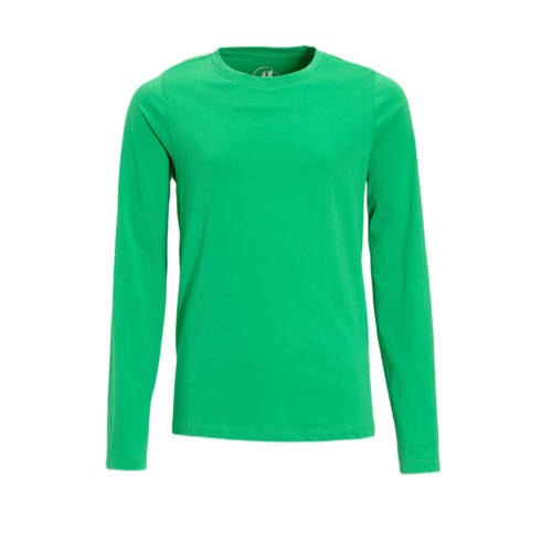 Anytime longsleeve groen Meisjes Katoen Ronde hals Effen - maat 110/116 afbeelding
