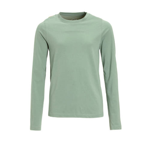Anytime longsleeve lichtgroen Meisjes Katoen Ronde hals Effen - maat 158/164 afbeelding