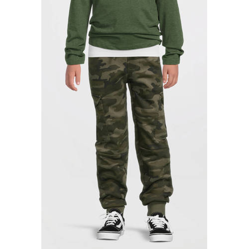 Anytime cargo joggingbroek met camo print khaki Groen Jongens Katoen Camouflage - maat 146/152 afbeelding