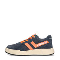 thumbnail: Vingino leren sneakers donkerblauw/oranje